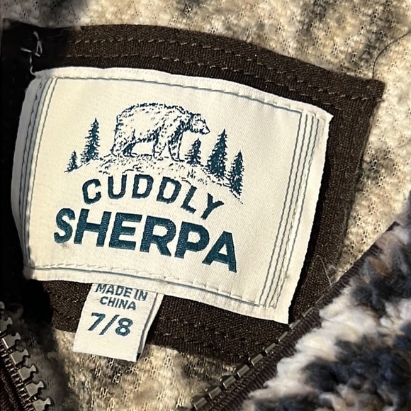 Cuddly Sherpa Girls Leopard Print Hoodie Size 7/8 - Picture 10 of 11